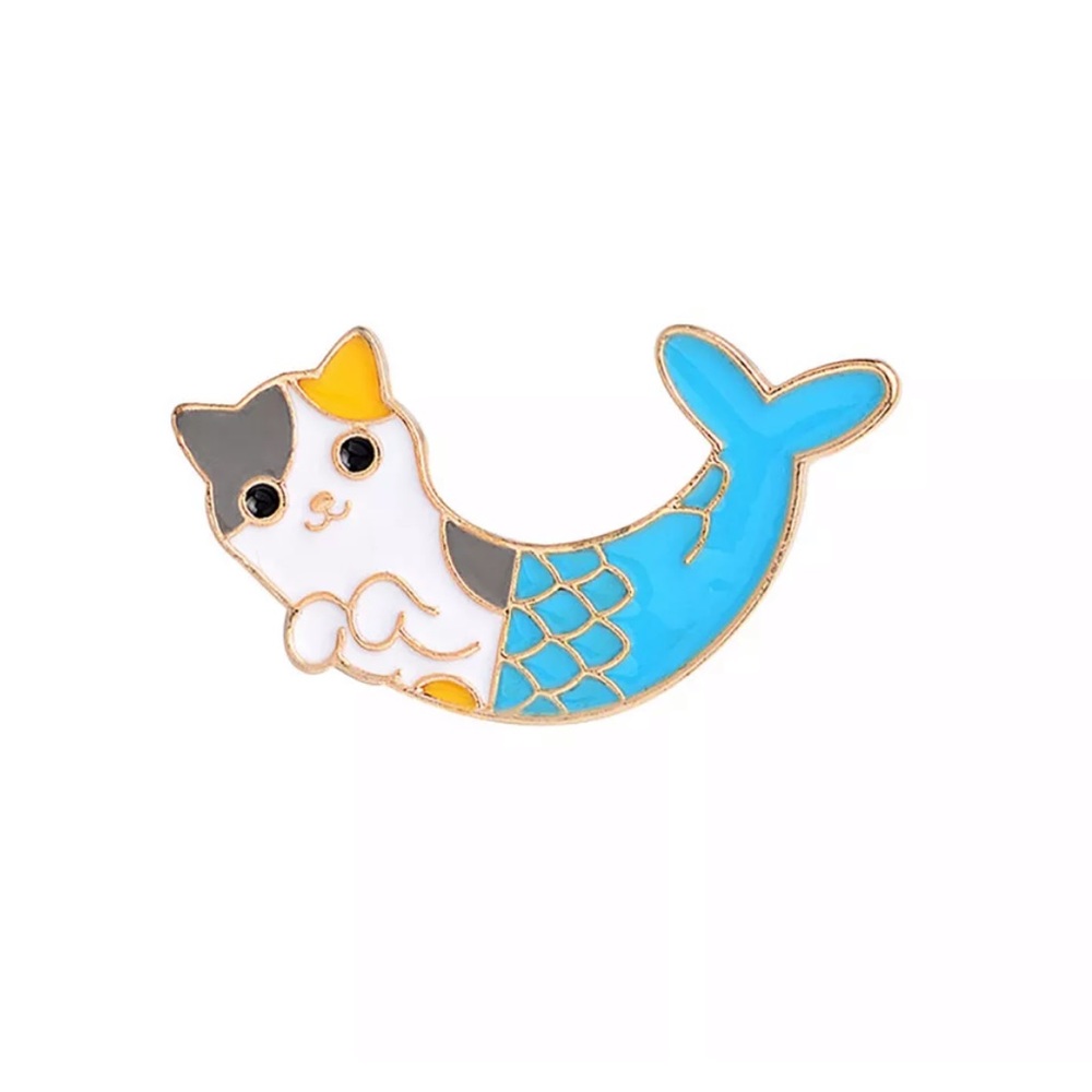 Mermaid Cat Pin - Picture 3 of 6